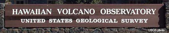 Hawaiian Volcano Observatory sign